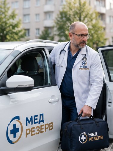Врач «МЕД РЕЗЕРВ» выезжает к пациенту